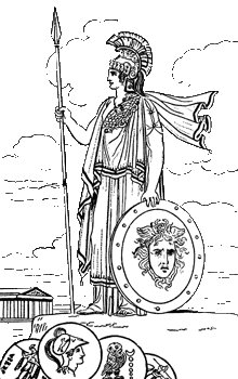 Resultado de imagen de atenea diosa griega dibujo